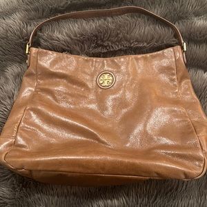 Tory Burch Brown Satchel Purse with Dust Bag